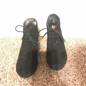 TOMS wedge booties